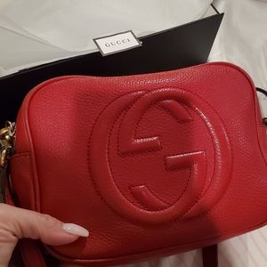 SOLD !!!! Gucci soho bag In red